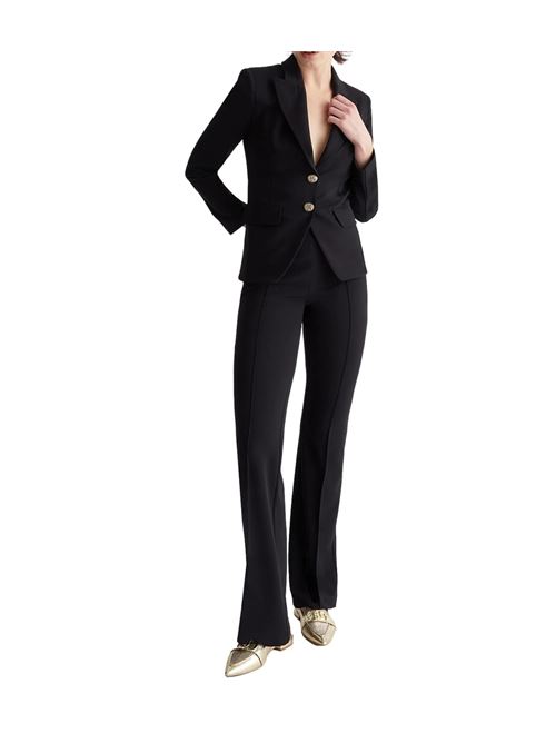 Pantaloni a vita alta Donna neri leggermente svasati LIU JO | CA4137-J193022222
